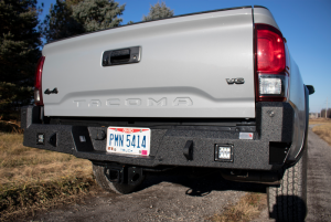 Toyota Tacoma Rear Bumper - Fishbone Offroad - FB22361 - Textured Black Powder Coat - `16-`27